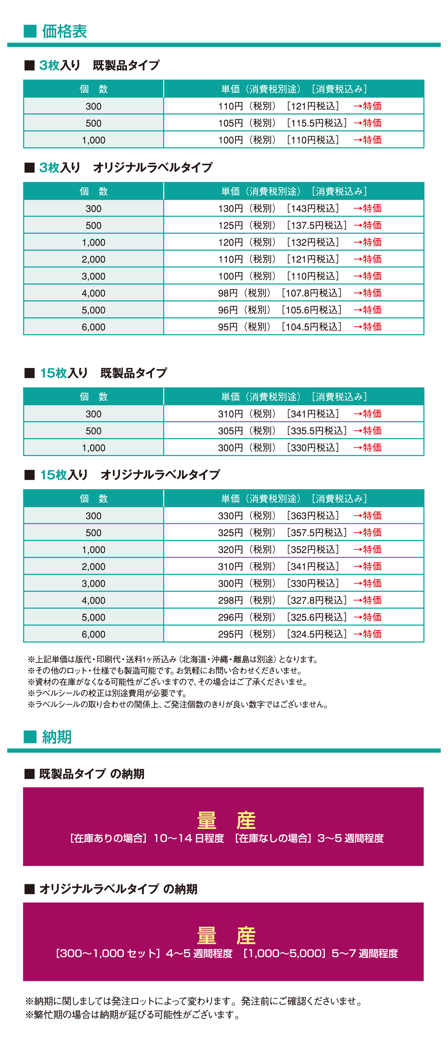 オリジナルマスク用アロマシール_基本仕様